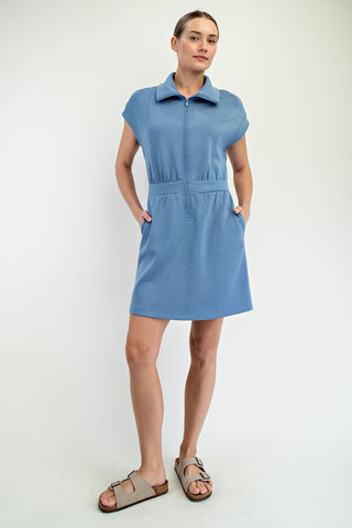 Paradise Blue Athletic Mini Dress