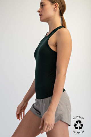 Black Racer Back Tank Top