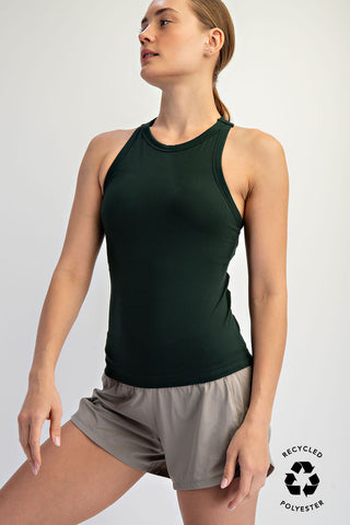 Black Racer Back Tank Top