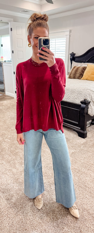 Burgundy Sweater