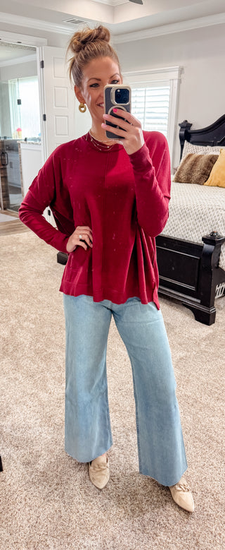 Burgundy Sweater
