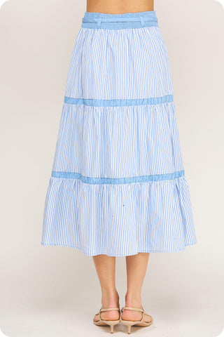 Powder Blue Midi Skirt Set