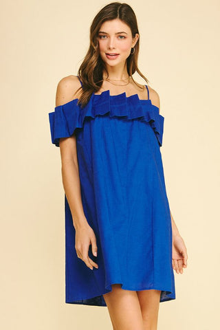 Cobalt Blue Ruffle Mini