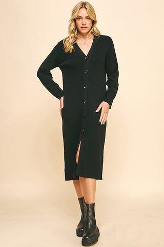 Black Sweater Midi Dress
