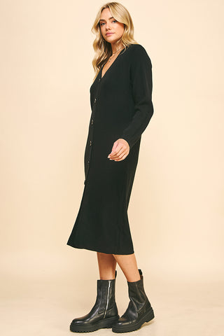 Black Sweater Midi Dress