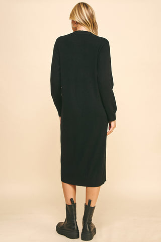 Black Sweater Midi Dress