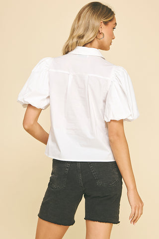 Bubble Sleeve Blouse