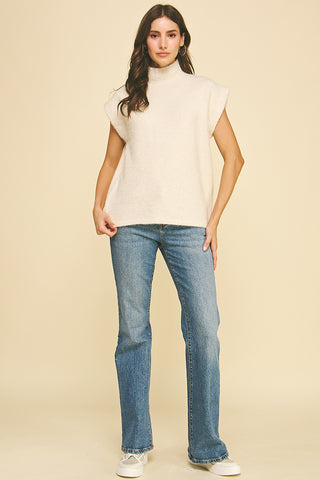 Turtleneck Short Sleeve Sweater