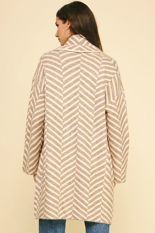 Diagonal Stripe Cardigan