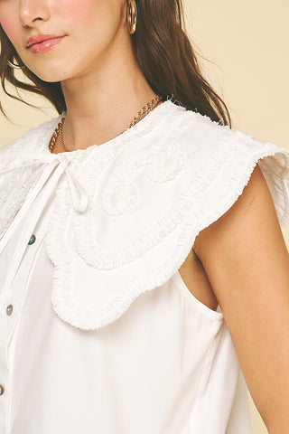 White Collar Blouse