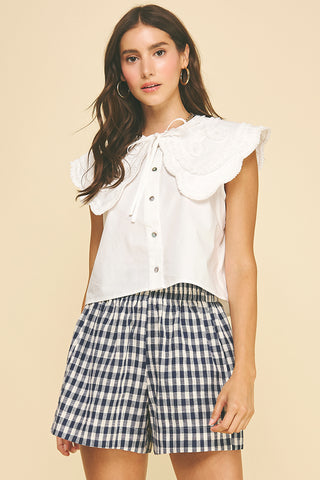 White Collar Blouse