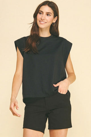 Crew Neck Batwing Top
