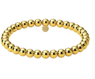 Classic 6 mm Stretchy Anti-Tarnish Gold Filled Stackable Bracelet