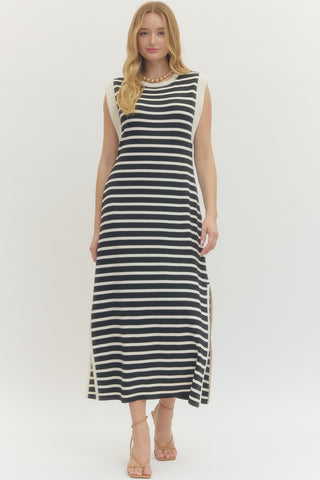 Black Stripe Midi