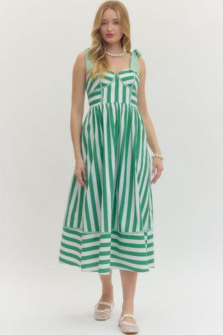 Green Stripe Midi