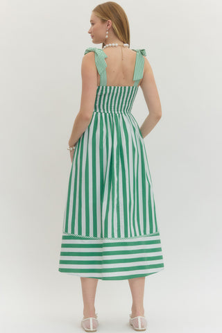Green Stripe Midi