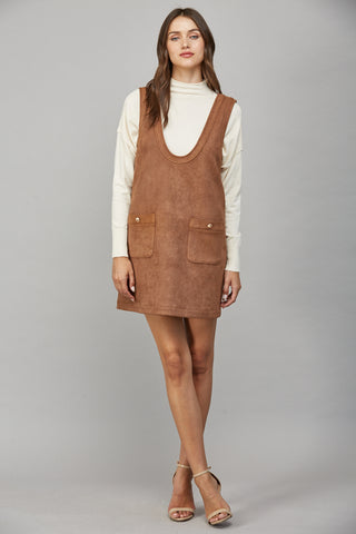 Faux Suede Shift Dress