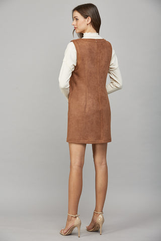 Faux Suede Shift Dress