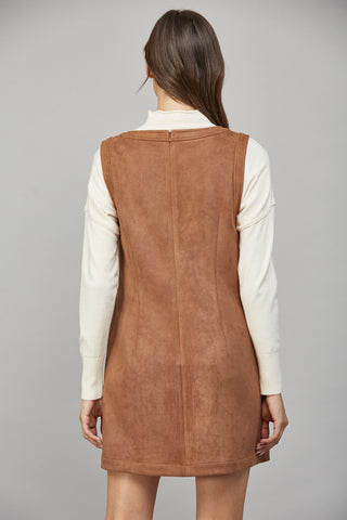 Faux Suede Shift Dress