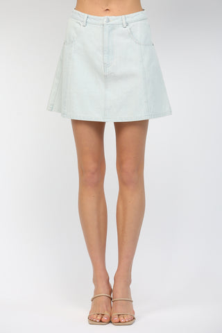 Light Denim Skirt Set