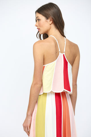 Color Block Halter Top