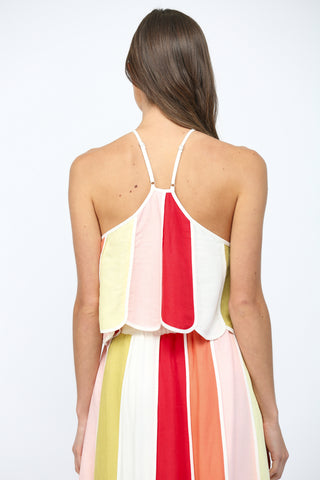 Color Block Halter Top