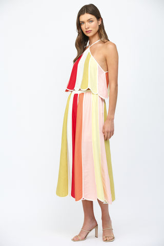 Color Block Halter Top