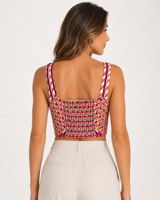 Geo Pattern Crop Top