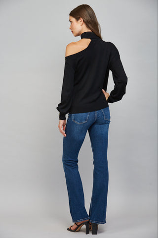 Asymmetrical Turtleneck Sweater
