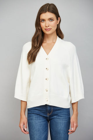 V-Neck Button Down Cardigan