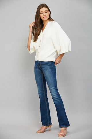 V-Neck Button Down Cardigan