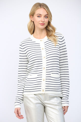 Navy Stripe Cardigan