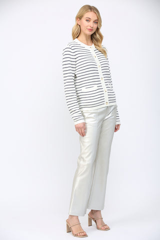 Navy Stripe Cardigan
