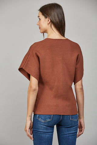 Brown Front Button Cardigan