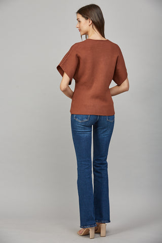 Brown Front Button Cardigan