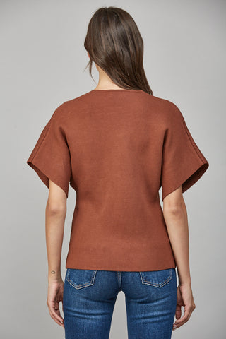 Brown Front Button Cardigan