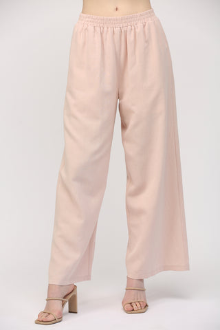 Pastel Pink Linen Pants