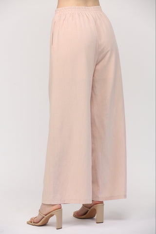 Pastel Pink Linen Pants