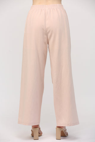 Pastel Pink Linen Pants