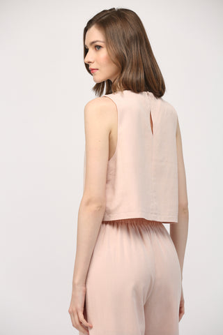 Pastel Pink Linen Top