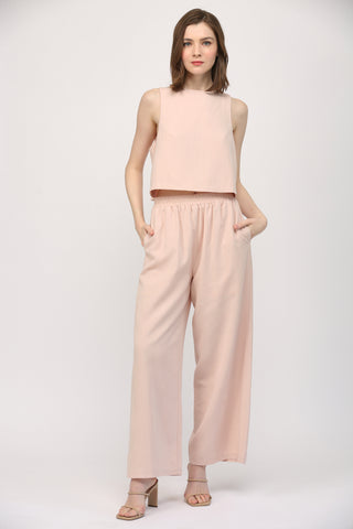 Pastel Pink Linen Top