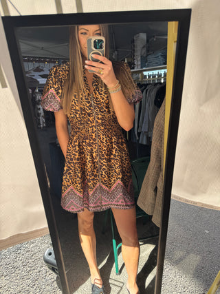Leopard Zip Up Dress
