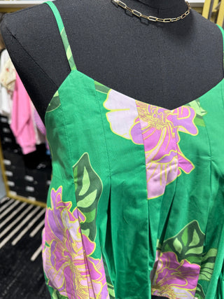 Green Floral Blouse