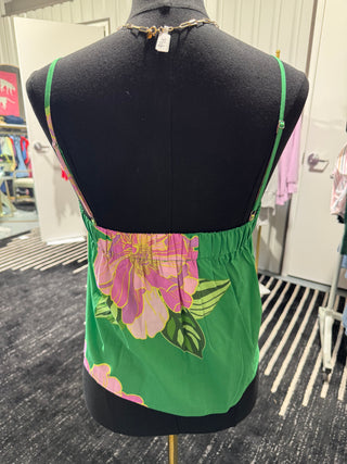 Green Floral Blouse