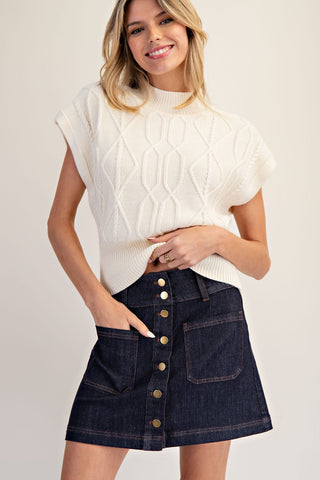 Dark Wash Mini Skirt