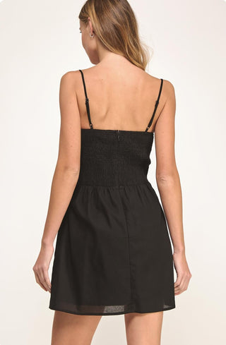 Top Stitch Sleeveless Mini Dress