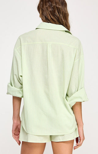 Oversized Stripe Poplin Shirt