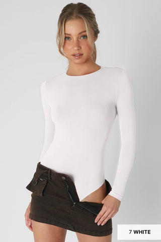White Crew Neck Bodysuit