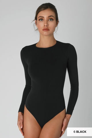 Black Crew Neck Bodysuit