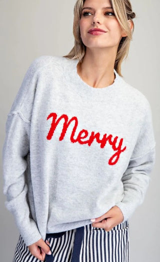 Gray Merry Sweater